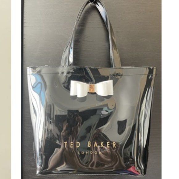 not for sale Ted Baker Black Solid and bow Small Plastic Tote - Picture 3 of 13